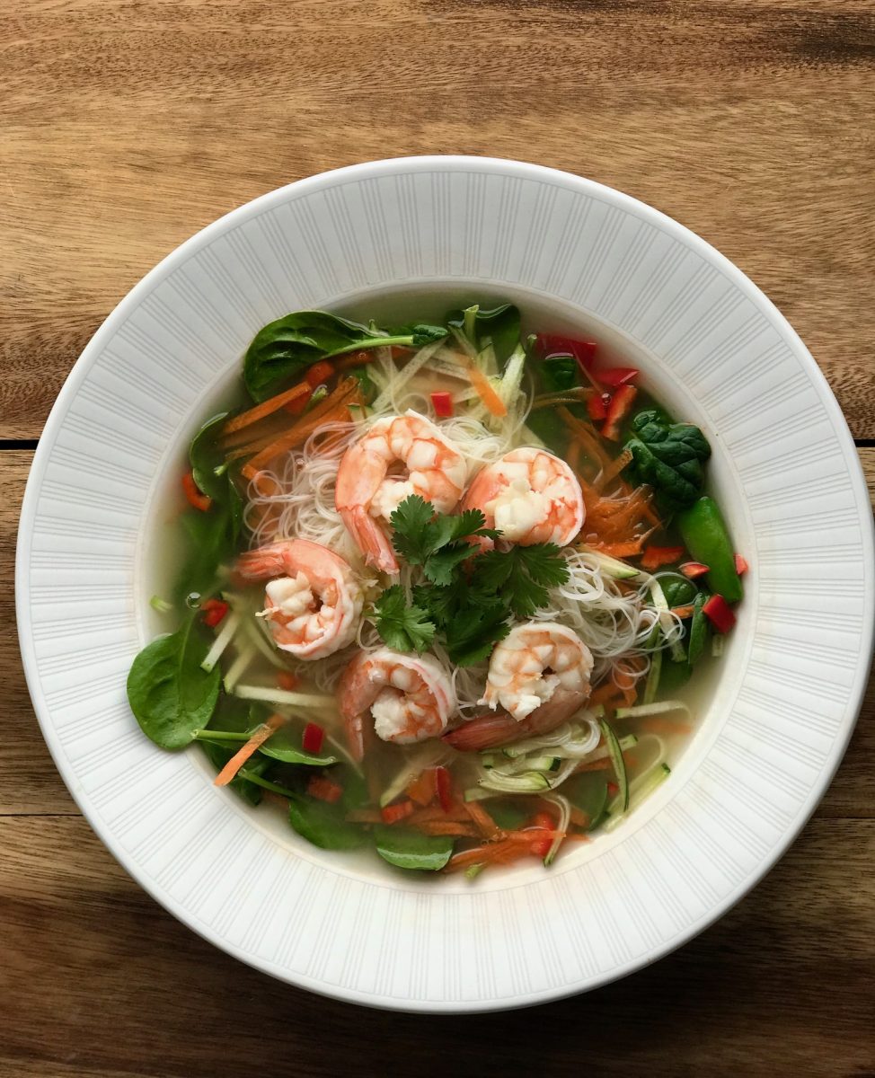 Souperepas asiatique aux crevettes La Pique assiette